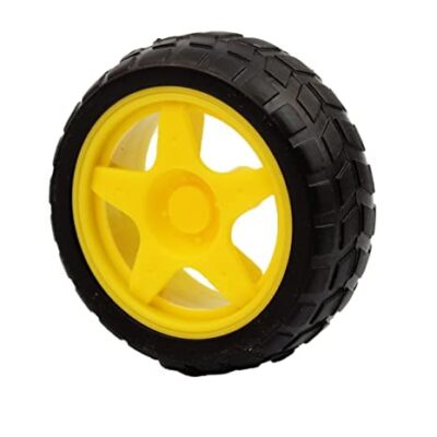 65mm Rubber Wheel – 65mm for BO Motor by Ekastore